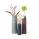 Dottir Nordic Design Pipanella Flock – Blueberry Cake 1 Small 1 Mini 1 Micro Set Of 3 Vases