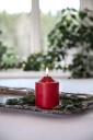 Star Trading LED Kubbelys Flamme 12 cm Rød