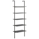 vidaXL Stigehylle 5 etasjer svart 64x35x185 cm