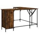 vidaXL Skrivebord røkt eik 141x141x75 cm konstruert tre