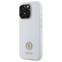 Guess 4G Silikon Logo Strass Etui til iPhone 16 Pro - Hvit