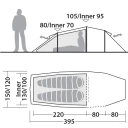 Tunneltelt til 2 Robens Voyager 2 Exp