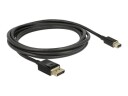 Delock 2 m DisplayPort-kabel med 8K-støtte - Svart