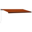 vidaXL Manuell markise med solcelle LED 6 x 3 m