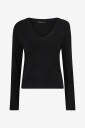 Gina Tricot Pullover V-neck Knitted Top Svart