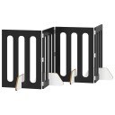 Vidaxl Folding Pet Fence 4 Stk. Svart Eik 201 X 38 X 70 cm