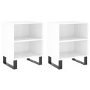 vidaXL Nattbord 2 stk høyglans hvit 40x30x50 cm konstruert tre
