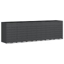 vidaXL Oppbevaring for 6 søppelbøtter Antrasitt 408 x 77,5 x 121,5 cm