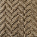 Dusty Deco Herringbone Ullteppe 250x350 cm Brun