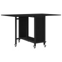 vidaXL Sammenleggbart spisebord med hjul 130 x 80 x 76,5 cm