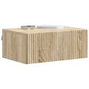 Vegghengt Nattbord Sonoma eik 49 x 34,5 x 20 cm Konstruert tre