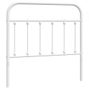  Sengegavl i metall hvit 100 cm 8720845881993