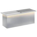 vidaXL Hageplantekasse med LED Sølv 30 x 80 x 30 cm Galvanisert stål