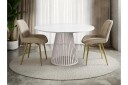 Beylen Matbord 100 cm Rund - Hvit/Beige