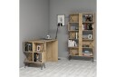 Skrivebord Amtorp 120 cm med Oppbevaring Hylle + Bokhylle   Brun/Eik