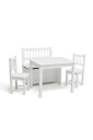 Alice & Fox LOVIS Bord og Stoler + Sofa med Oppbevaring Hvit