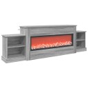 vidaXL Elektrisk peis Grå Sonoma 177 x 30 x 56,5 cm Konstruert tre