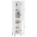 vidaXL Highboard hvit 34,5x34x180 cm konstruert tre 8720845484712