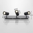 Lindby Joffrey takspotlight, 3 lyskilder, svart