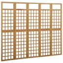 vidaXL Romdeler/espalier 5 paneler heltre gran 201,5x180 cm