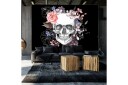 Fototapet Skull And Flowers 100x70 - Finnes i flere størrelser