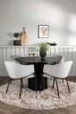 Venture Home   Spisegruppe Olivia med 4 stk stoler Evelina   Svart