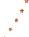 PartyDeco Roségull Girlander med Stjerner