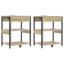  Sengeskaps 2 pcs Sonoma eik 41 x 31 x 51 cm Konstruert tre