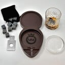 Whisky og Sigarsett med Glass og Askebeger