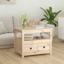 vidaXL Salongbord 71x49x55 cm heltre furu