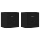  Nattbord 2 stk svart eik 40x30x40 cm sponplate