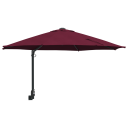  Uteplassparasoll Burgunder Polyester Stor Sammenleggbar Rund