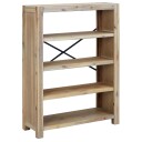 vidaXL Bokhylle 4 etasjer 80x30x110 cm heltre akasie