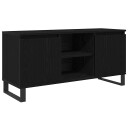  TV skap Svart Eik 104 x 35 x 50 cm Konstruert tre