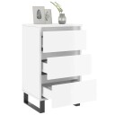 vidaXL Nattbord 2 stk høyglans hvit 40x35x69 cm konstruert tre