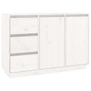 vidaXL Skjenk hvit 111x34x75 cm heltre furu