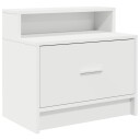  Nattbord med skuff hvit 51x31x47 cm 8721158575470