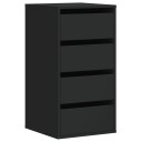  Kommode svart 40x41x76 cm konstruert tre