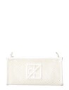 Calvin Klein Emblem Mesh Convertible Pouch   White   ONE SIZE