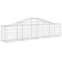 vidaXL Gabionkurver buede 7 stk 200x30x40/60 cm galvanisert jern