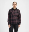 Aclima Women's ReBorn Woolshirt Check Dark Grey/Bordeaux Check Dark Grey / Bordeaux S