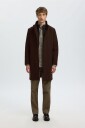 Selected Men   Kåpe slhRainar Wool Blend   Brun