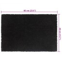  Dørmatte svart 40x60 cm tuftet kokosfiber 8721012224964
