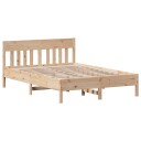 vidaXL Sengeramme med hodegavl 135x190 cm heltre furu 8721012428393