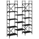  Bokhylle svart 127,5x28,5x172,5 cm konstruert tre 8721012339194