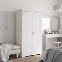 vidaXL Garderobe BODO hvit 101x52x176,5 cm heltre furu
