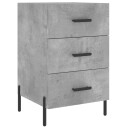 vidaXL Nattbord betonggrå 40x40x66 cm konstruert tre