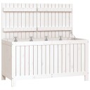 vidaXL Putekasse hvid 121x55x64 cm heltre furu