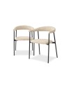 Julio Dining Chair Bouclé Sonata Cream 2 set