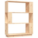 vidaXL Bokhylle/romdeler 80x25x101 cm heltre furu